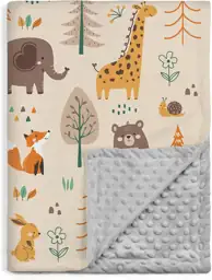 SANDJEST Woodland Animal Blanket -… — Photo 1