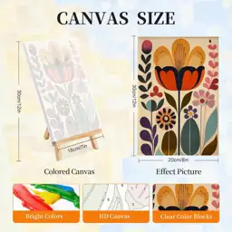 LWZAYS 4-Pack Floral Paint by… — Photo 2