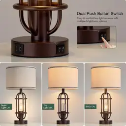 Reaketon Farmhouse Table Lamps for… — Photo 2
