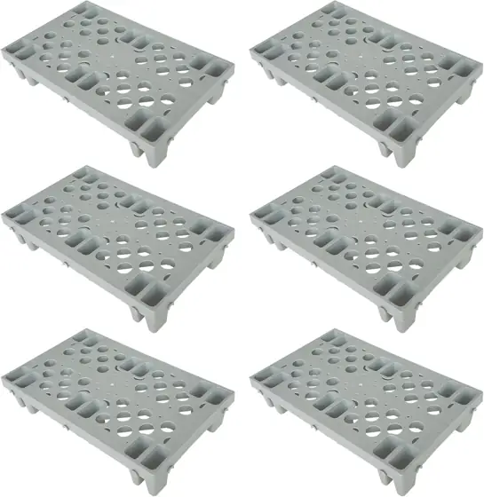 6 Pcs Grey Plastic Pallets,… — Photo 1