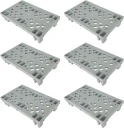 6 Pcs Grey Plastic Pallets,… — Photo 1