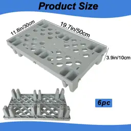 6 Pcs Grey Plastic Pallets,… — Photo 2