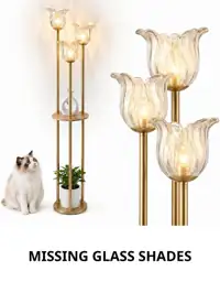 Fiqevs Floor Lamp with Shelves,Elegant… — Photo 1