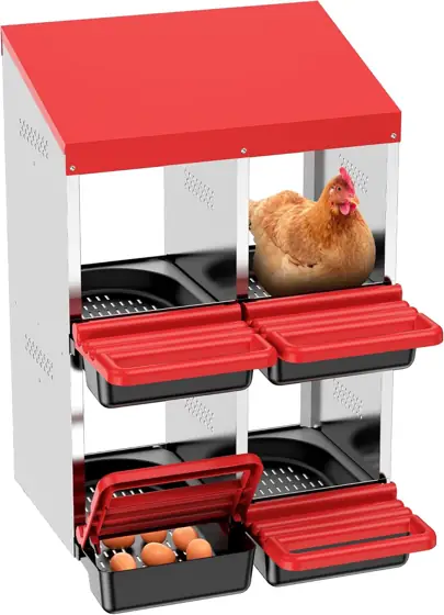 ZenxyHoC Two-Tier Chicken Nesting Box… — Photo 1