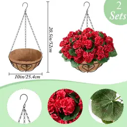 Waipfaru 2-Set Artificial Geraniums for… — Photo 2