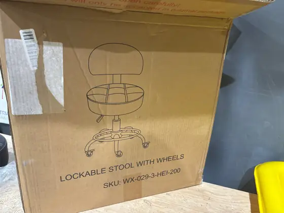 Lockable Ergonomic Rolling Stool with… — Photo 7