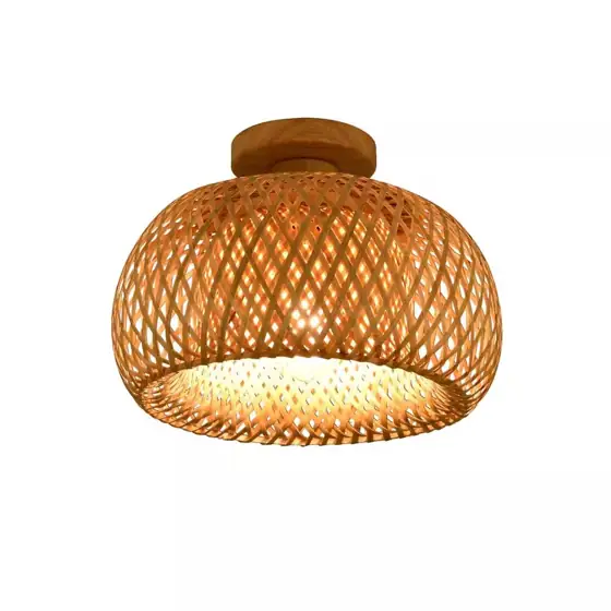 11.81 in. 1-Light Farmhouse Bamboo… — Photo 1