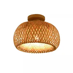 11.81 in. 1-Light Farmhouse Bamboo… — Photo 1
