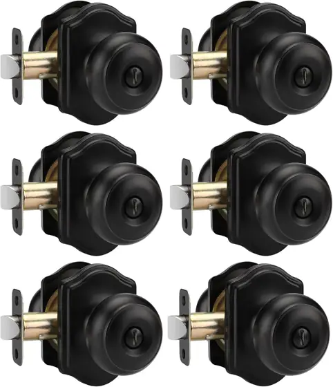 Goldenwarm Matte Black Door Knobs… — Photo 1