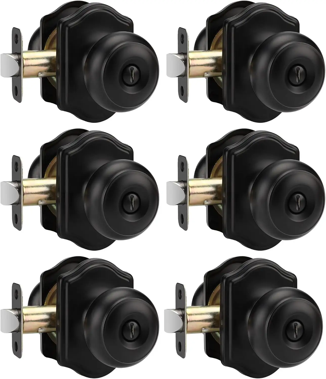 Goldenwarm Matte Black Door Knobs… — Photo 1