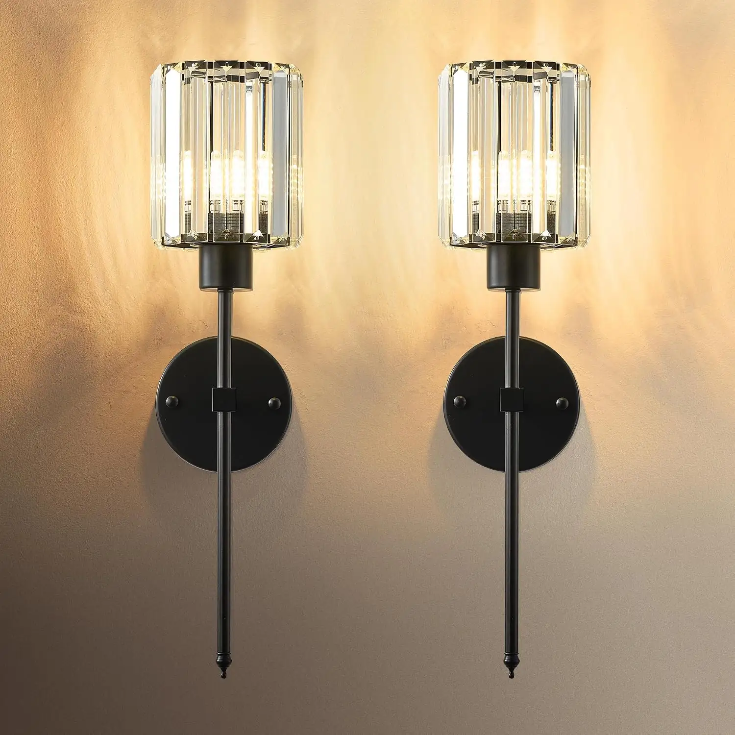 KARTOOSH Hardwired Crystal Wall Sconces… — Photo 1