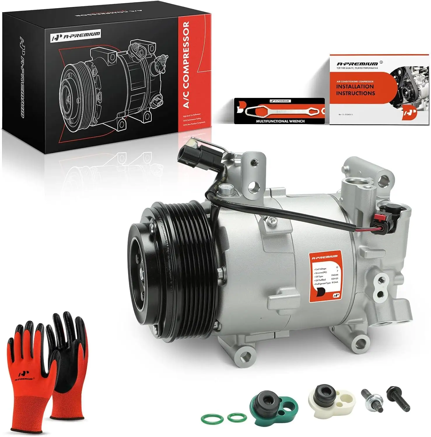 A-Premium Air Conditioner AC Compressor with Clutch | Triangle Liquidators