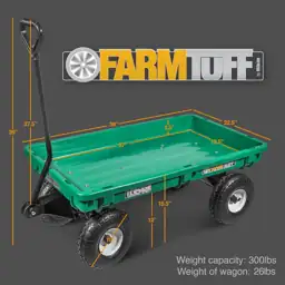 FARM-TUFF Durable Plastic Garden Wagon,… — Photo 2