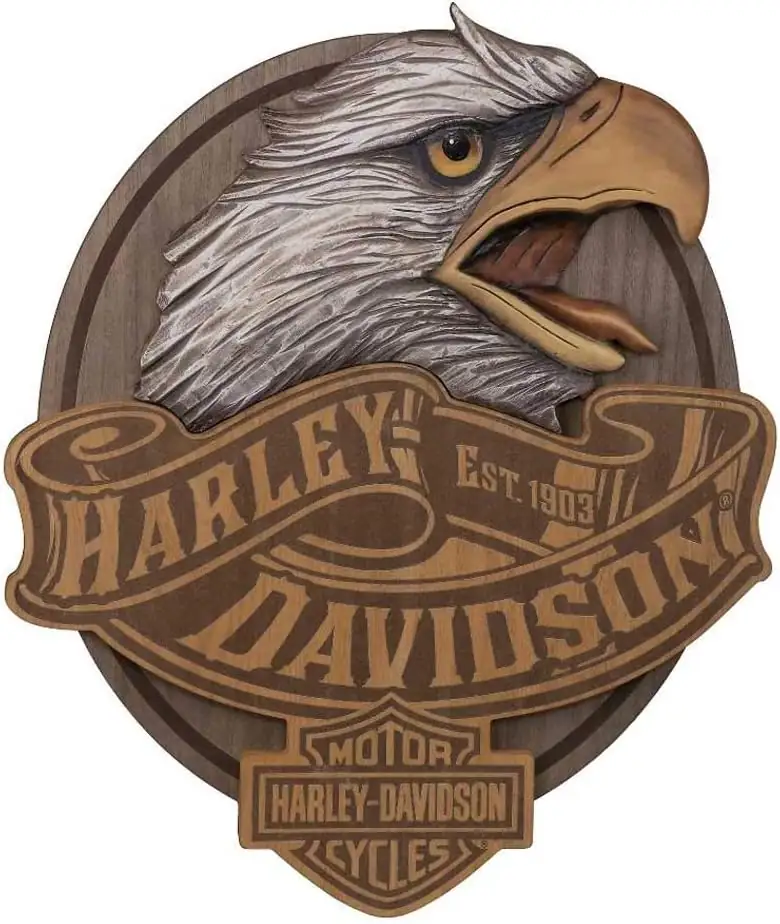 Harley-Davidson Hand Carved Wood Eagle… — Photo 1