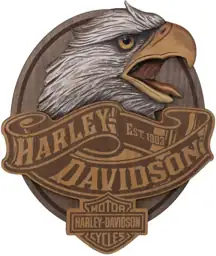 Harley-Davidson Hand Carved Wood Eagle… — Photo 1