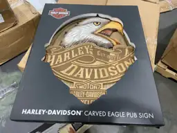 Harley-Davidson Hand Carved Wood Eagle… — Photo 2