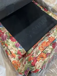 Beige Floral Line Upholstered Swivel… — Photo 4