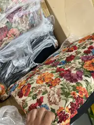 Beige Floral Line Upholstered Swivel… — Photo 6