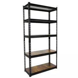 Black 5-Tier Boltless Height-Adjustable Garage… — Photo 1