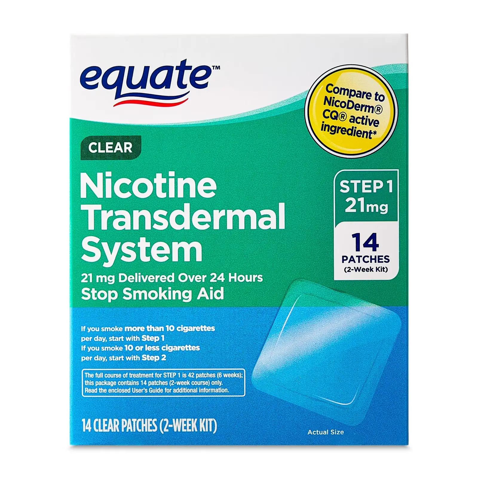 Equate Nicotine Transdermal Patch Step… — Photo 1