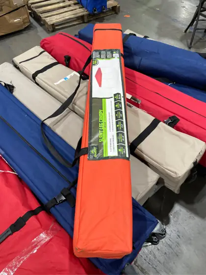 10'x10' Slant Leg Canopy (Orange) — Photo 1