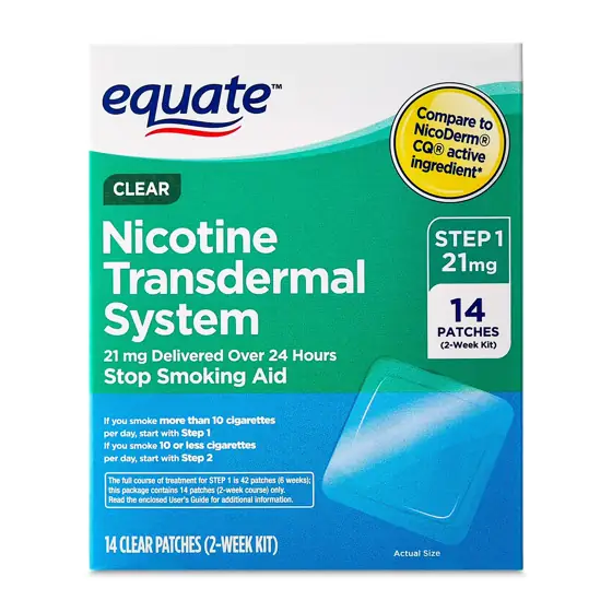 Equate Nicotine Transdermal Patch Step… — Photo 1