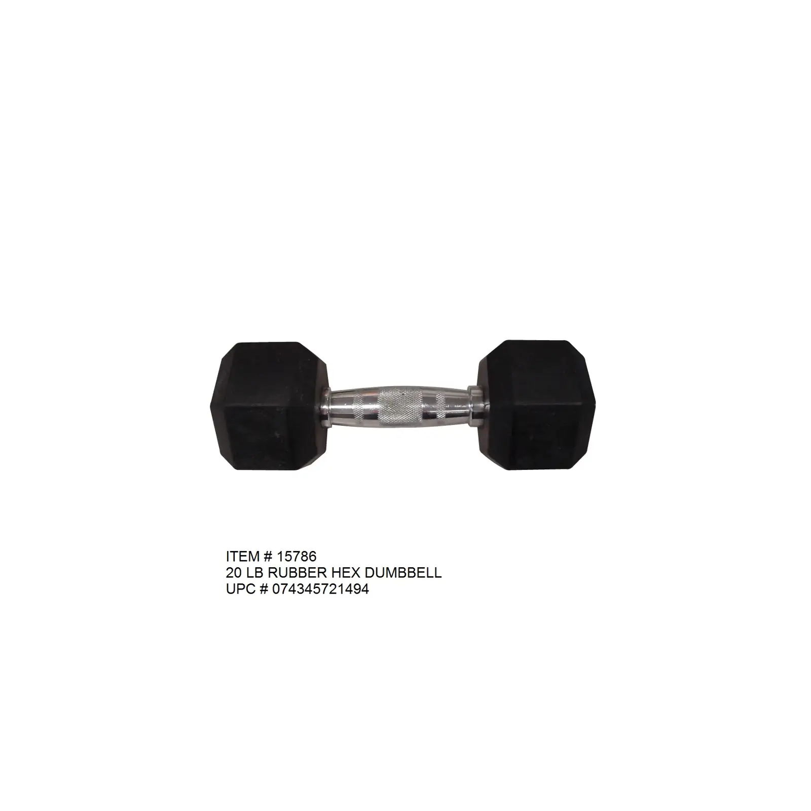Weider 20lb Rubber Hex Dumbbell… — Photo 1