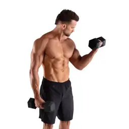 Weider, 20lb Rubber Hex Dumbbell,… — Photo 2