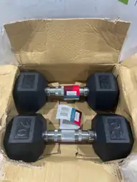 Weider, 20lb Rubber Hex Dumbbell,… — Photo 3