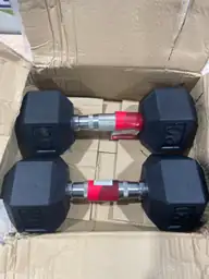 Weider, 20lb Rubber Hex Dumbbell,… — Photo 4