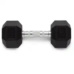 Weider, 20lb Rubber Hex Dumbbell,… — Photo 1