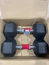 Weider, 20lb Rubber Hex Dumbbell,… — Photo 3