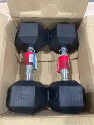 Weider, 20lb Rubber Hex Dumbbell,… — Photo 4