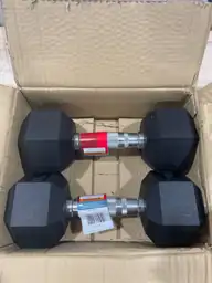 Weider, 20lb Rubber Hex Dumbbell,… — Photo 3