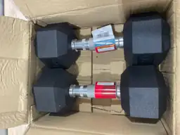 Weider, 20lb Rubber Hex Dumbbell,… — Photo 4
