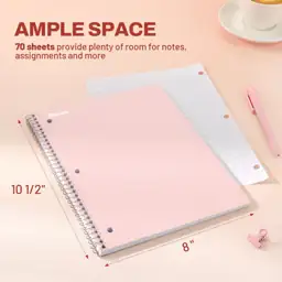 SUNEE Spiral Notebooks, 1-Subject, 5… — Photo 2