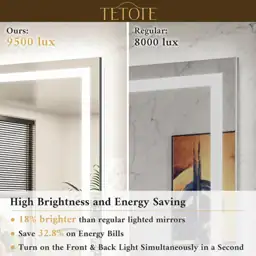 TETOTE 60x40 LED Lighted Bathroom… — Photo 2