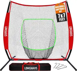7x7ft/8x8ft Baseball Softball Net with… — Photo 1