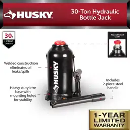 Husky 30-Ton Welded Bottle Jack — Photo 2