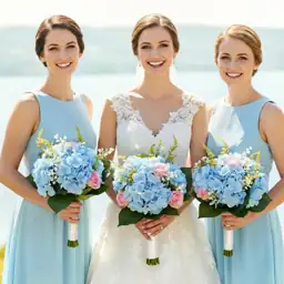 Auihiay 64Pcs Blue Hydrangea Artificial… — Photo 2