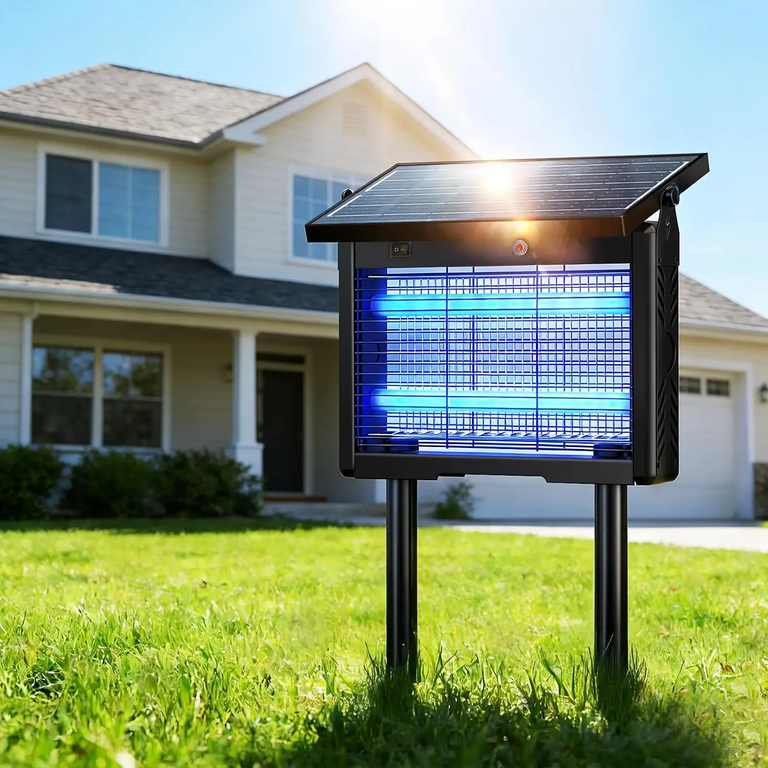 14W Solar Bug Zapper Outdoor — Photo 1