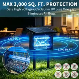 14W Solar Bug Zapper Outdoor — Photo 2