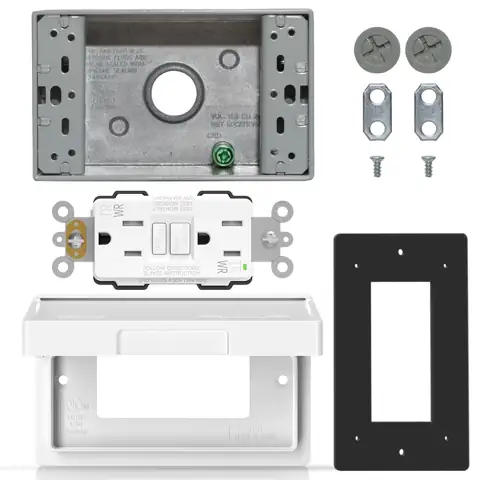 ELEGRP Outdoor GFCI Outlet Kit,… — Photo 1
