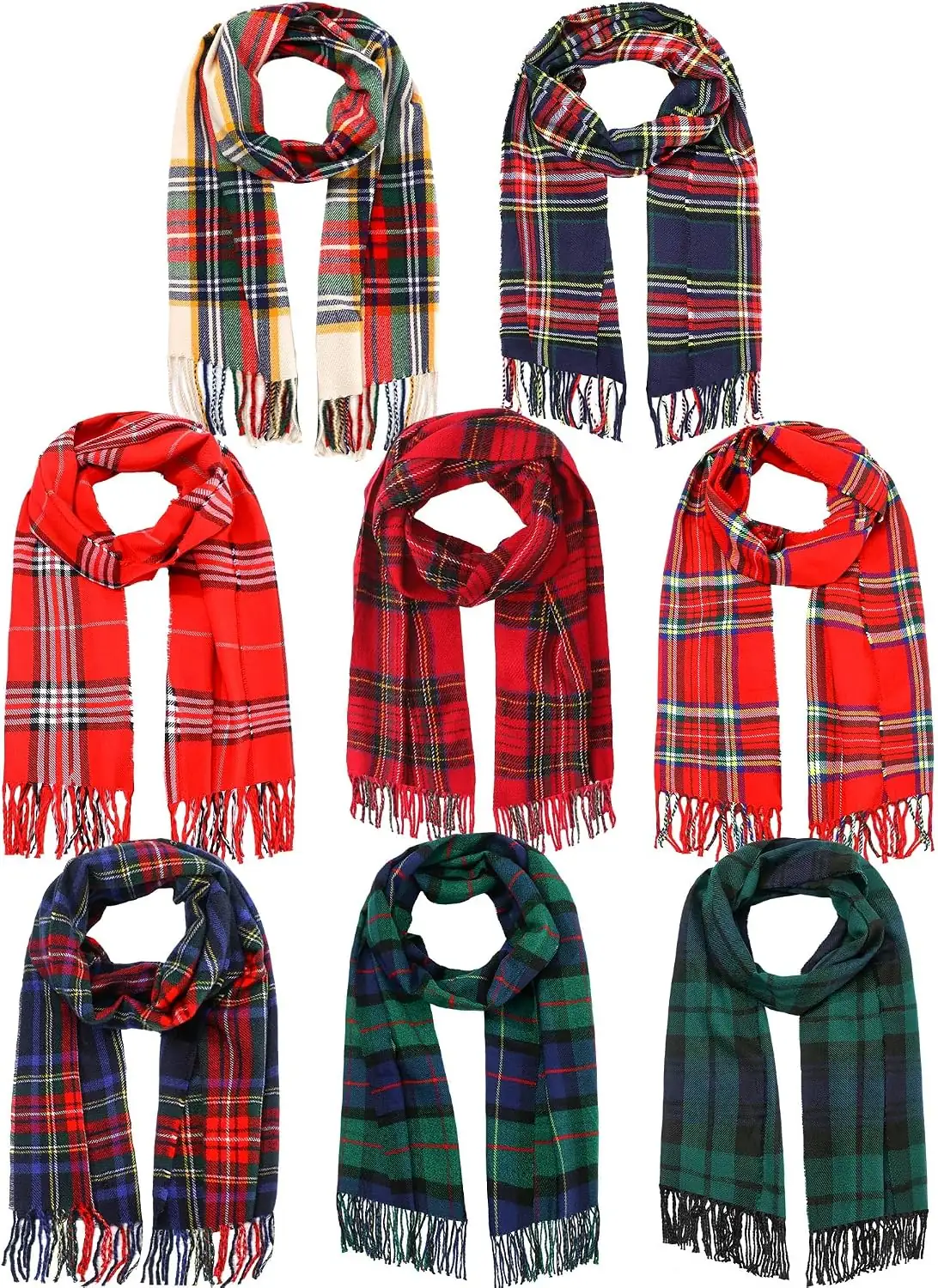 Chicingyou 8 Pcs Christmas Plaid… — Photo 1