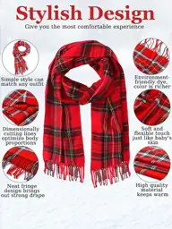 Chicingyou 8 Pcs Christmas Plaid… — Photo 2