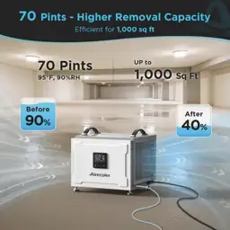 70 Pints Commercial Dehumidifier with… — Photo 2