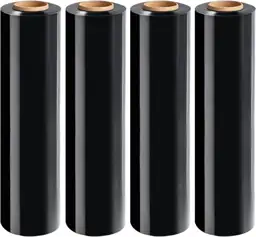 Black Stretch Wrap Roll, Heavy… — Photo 1