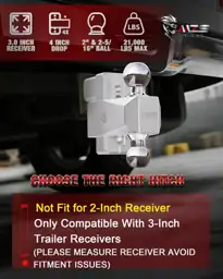 MZS Adjustable Trailer Hitch, Fits… — Photo 2