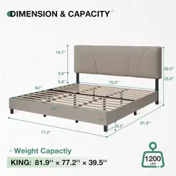 Novilla King Size Bed Frame… — Photo 2