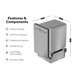 Honeywell 18 in. Dishwasher, 8-Place,… — Photo 2